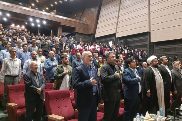 آیین گرامی داشت اولین سالگروز شهادت شهدای خدمت در سالن باغ ملی شهرستان قدس