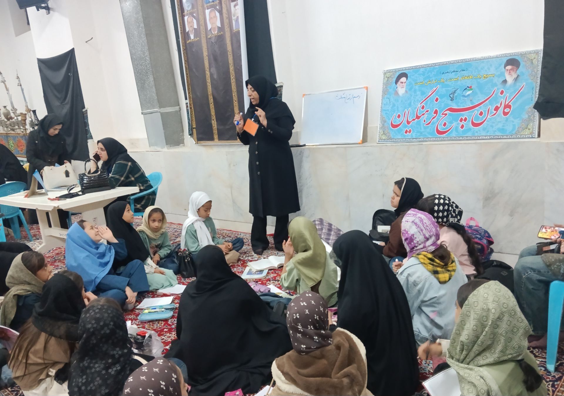 برپایی موکب آموزش در تکیه علی اصغری شهرستان خلیل آباد 