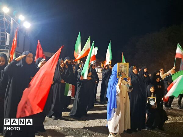 حضور پرشور مردم بخش آسارا در صد و پنجاه و یکمین شب تجمعات مردمی 