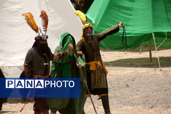 مراسم خیمه سوزی هیات «خیام الحسین» در قم