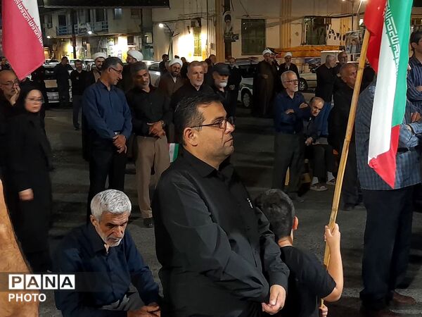 مراسم وداع با شرکت کنندگان مراسم تشییع در رودسر