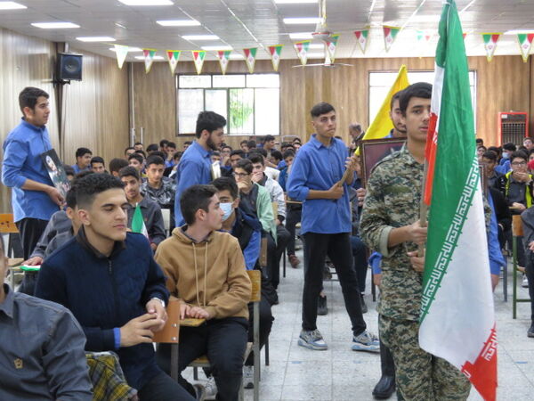 مراسم اولین سالگرد طوفان الاقصی در مدارس البرز
