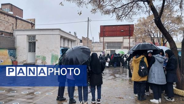 اولین بارش باران الهی در شهر زیبای  نیشابور 