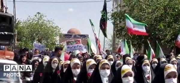 رزمایش بانوان جانفدای ایران در شهر آوه