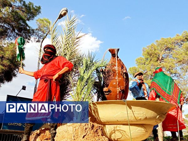 حرکت نمادین کاروان بندی اسد روستای فدافن و آیین نخل گردانی در کاشمر 