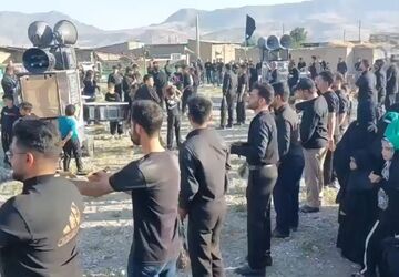 مراسم  تاسوعای حسینی در روستای کیدان بروجرد