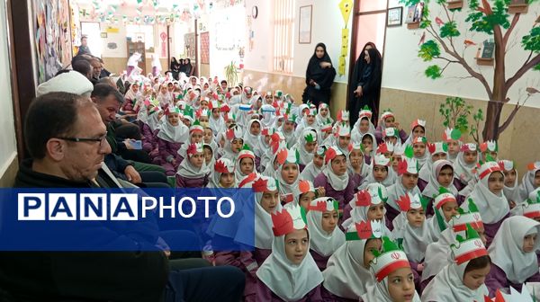  قاب‌های خبری از مراسم زنگ انقلاب در دبستان بوستان شهرستان بن