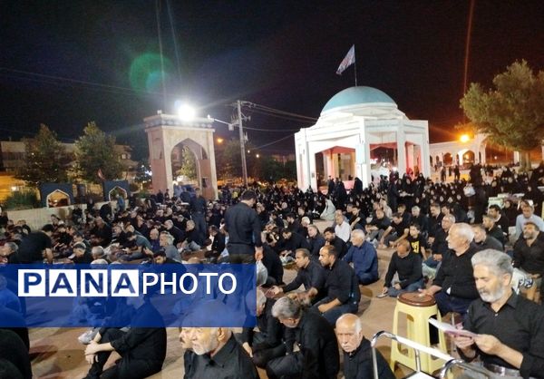 مراسم شب عاشورا  در گلزار شهدای نیشابور