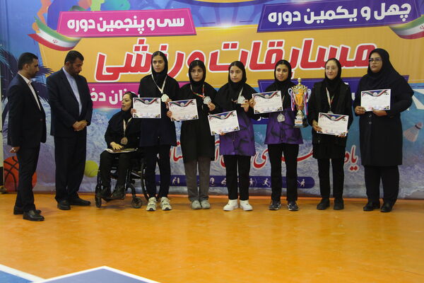 اختتامیه مسابقات تنیس روی میز دانش‌آموزان دختر استان بوشهر