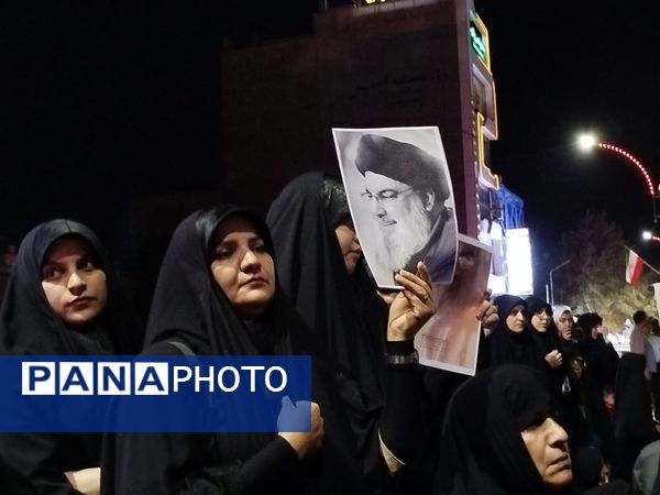 تجمع مردم کاشمر در محکومیت شهادت سیدحسن نصرالله