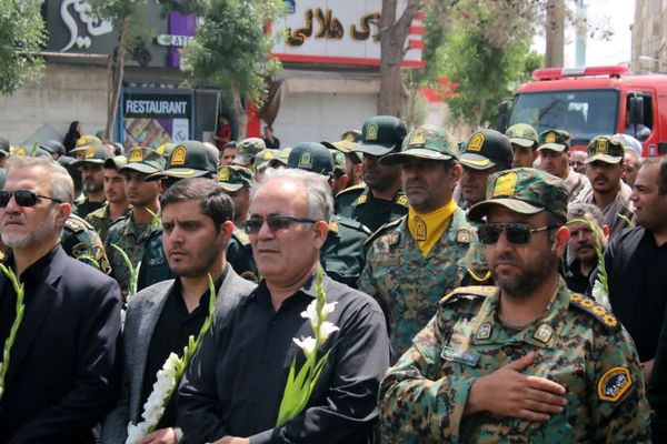 تشییع پیکر شهید محمد نعمتی سعیدآبادی در شهرستان بهارستان