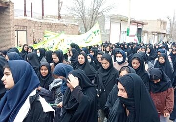 راهپیمایی باشکوه ۲۲ بهمن در کوهنانی؛ نمایش همبستگی و ایمان ملی