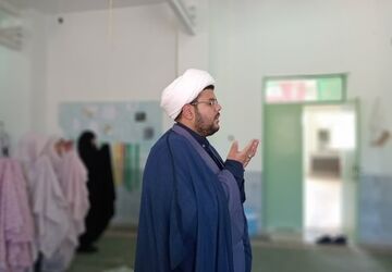 وقتی مدرسه بوی خدا می‌گیرد؛ زنگ نماز در مدرسه فاطمه پاپلی شهرستان نیر