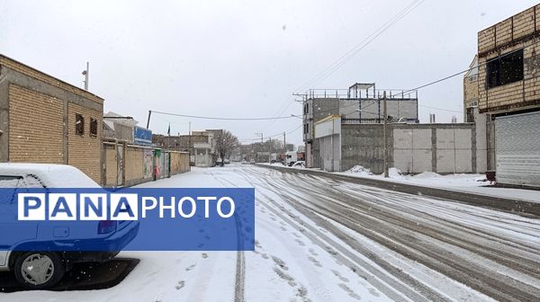 بارش نعمت الهی برف در شهرستان زیبای نیشابور 