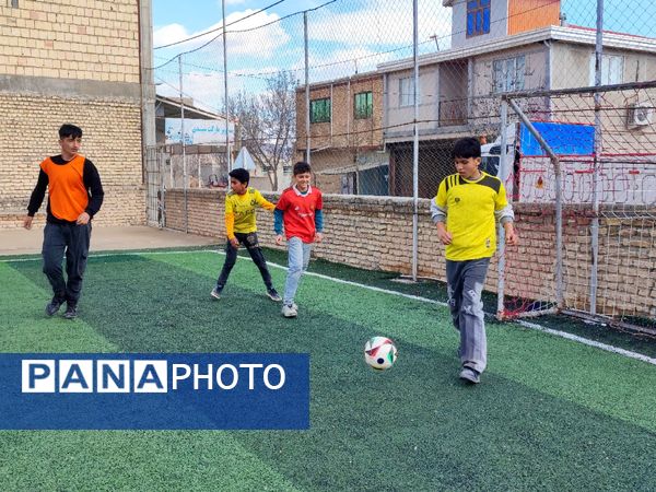 افتتاح چمن مصنوعی روستای قره مصلی