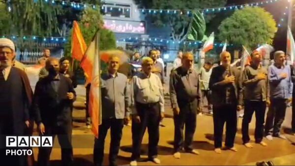 تجمع شبانه مردم انقلابی و شهیدپرور قهاوند 