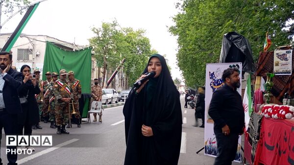 رژه اقتدار دختران معصومی در گرگان