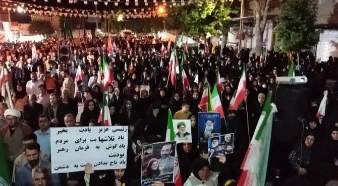 بیش از هشتاد شب حماسه آفرینی مردم الشتر در خیابان