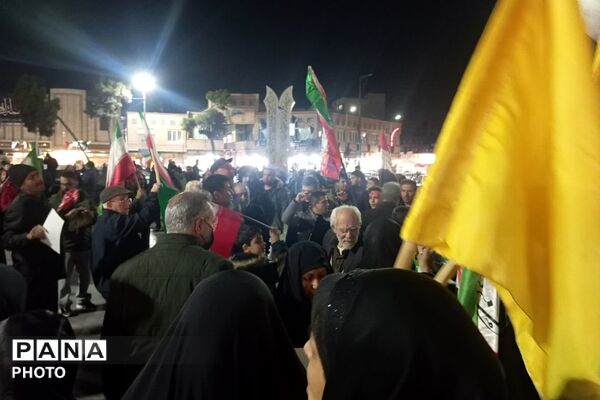 وداع با پیکر شهدا و تجمع ضد صهیونیسمی در شهرری
