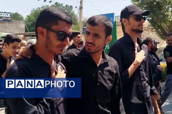 کاروان عزاداران ۲۸ صفر، لردگان را سیاه‌پوش کرد