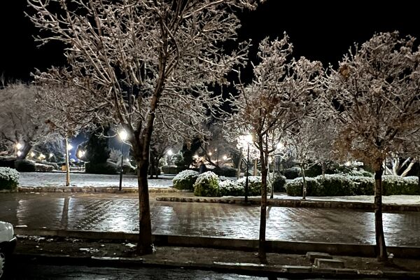 شب زیبای برفی در آباده