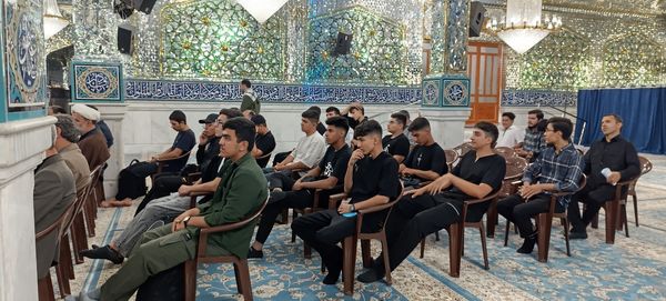 بدرقه دانش‌آموزان اعزامی به پیاده‌روی اربعین 