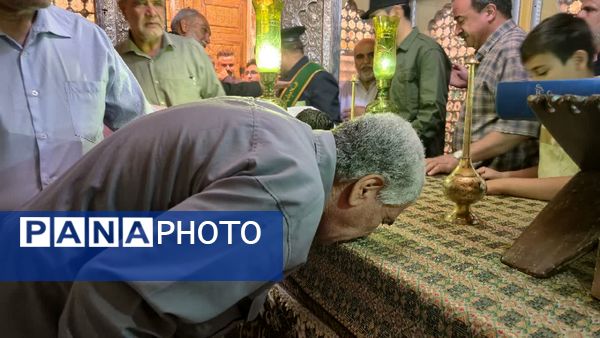 مراسم غبارروبی ضریح مطهر حضرت سلطانعلی(ع) همزمان با میلاد پیامبر(ص) و امام صادق(ع) در مشهد اردهال