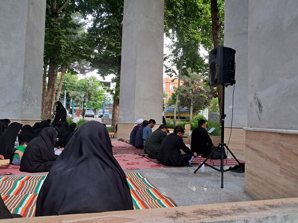 مراسم شهادت امام محمد باقر (ع) درکنار شهدای گمنام پارک وحدت آشخانه