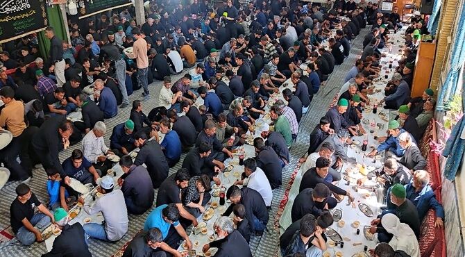 هئیت عزاداری مسجد جامع شهربار نیشابور در روز تاسوعای حسینی 