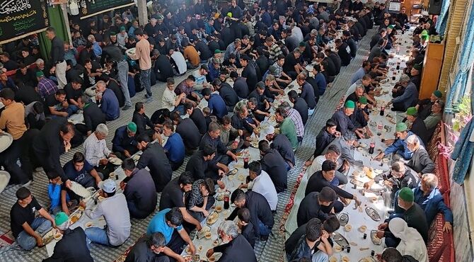 هئیت عزاداری مسجد جامع شهربار نیشابور در روز تاسوعای حسینی 