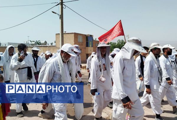 کاروان پیاده انصارالحسین به منطقه خانمیرزا رسید 