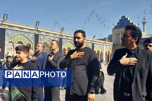 حضور دانش‌آموزان دبستان هیأت امنایی شهید قلنبر ناحیه دو شهرری در مراسم شهادت حضرت عبدالعظیم (ع)