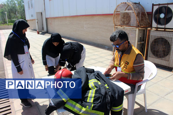 رقابت‌های اطفاء حریق مراقبین سلامت استان قم