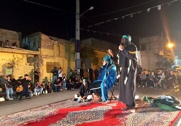 مراسم تعزیه خوانی شهادت حضرت عباس  در قیامدشت