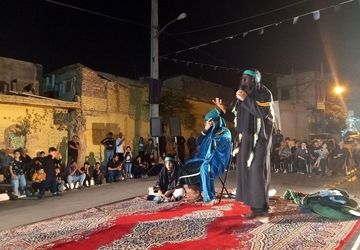 مراسم تعزیه خوانی شهادت حضرت عباس  در قیامدشت