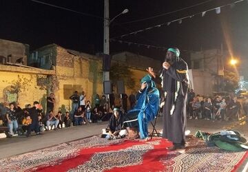 مراسم تعزیه خوانی شهادت حضرت عباس  در قیامدشت