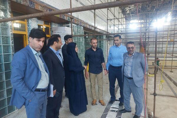 نظارت بر پیشرفت بازسازی مجموعه ورزشی محمد حسین ثمری در ملارد