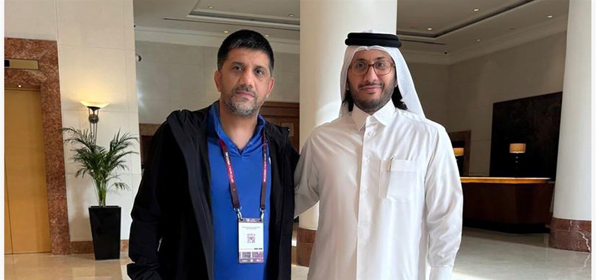 دیدار دبیر با رئیس فدراسیون کشتی قطر 