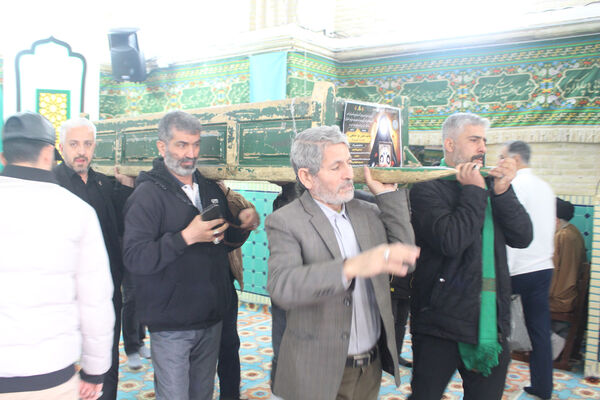 مراسم تشییع مادر شهید «حسین بی‌تا» در قم