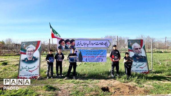 کاشت نهال امید در مریانج؛ ادای احترام به امام شهید و شهدای میناب
