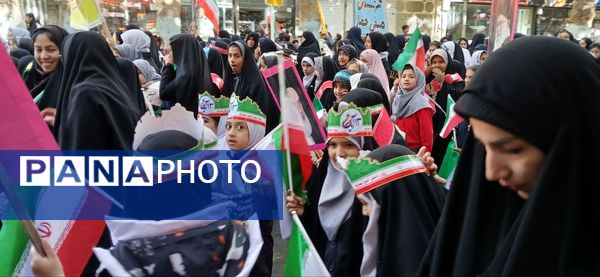 حضور پرشور مردم در راهپیمایی ۱۳ آبان طرقبه