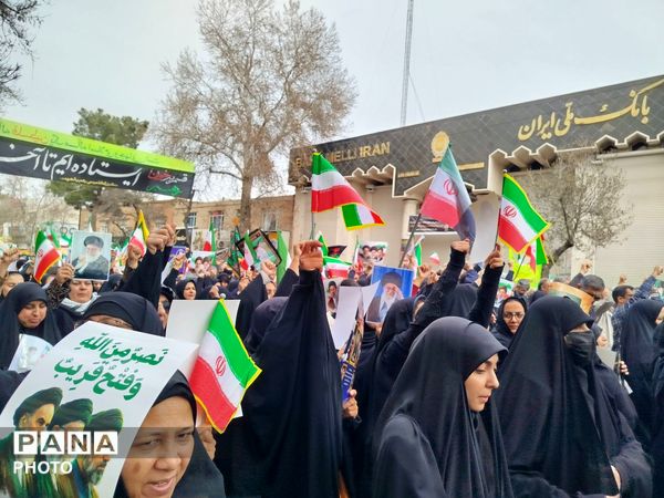 حماسه سازی مردم مقتدر و ولایتمدار شهرستان نیشابور در راهپیمایی روز قدس