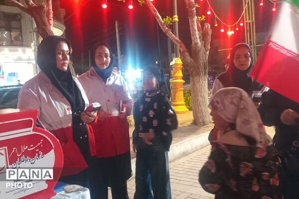 همدلی و حضور پرشور مردم و کودکان بهارستانی در راهپیمایی شبانه«جنگ رمضان»