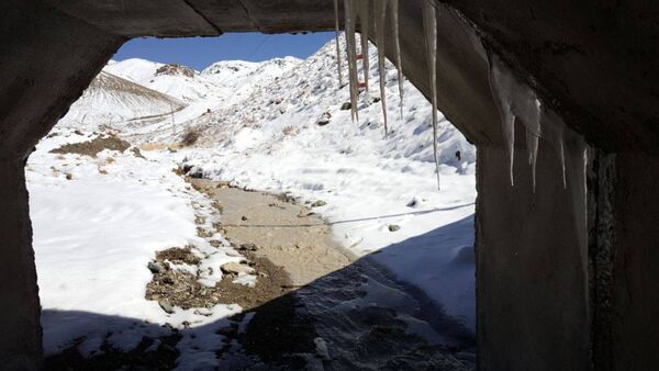 بارش برف در روستای اصقول سربیشه