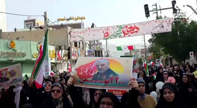 راهپیمایی ۲۲ بهمن در برازجان