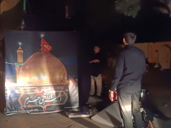 گذری بر آماده سازی موکب های راهپیمایی جاماندگان اربعین نیشابور 