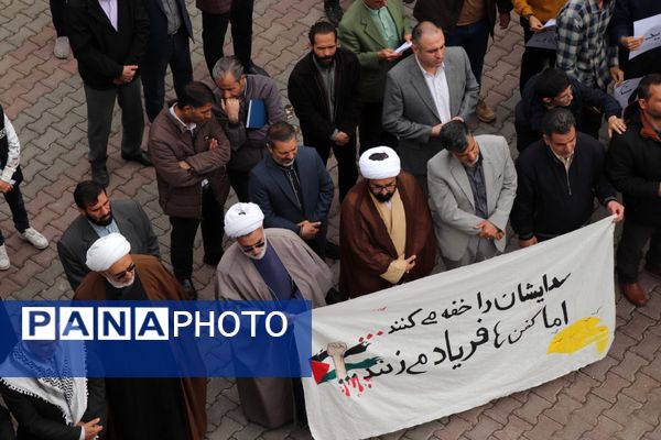 غرش خشم انقلابی دانشجویان دانشگاه آزاد مشهد علیه صهیونیسم و فریاد همبستگی با غزه