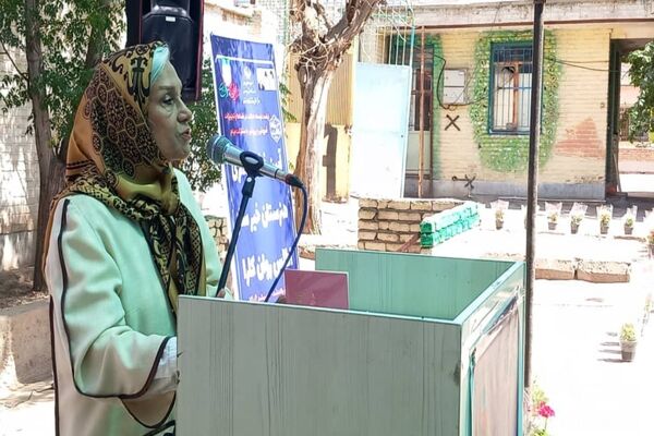 آیین خشت‌گذاری هنرستان اطلس روان کارا شهرستان پاکدشت 