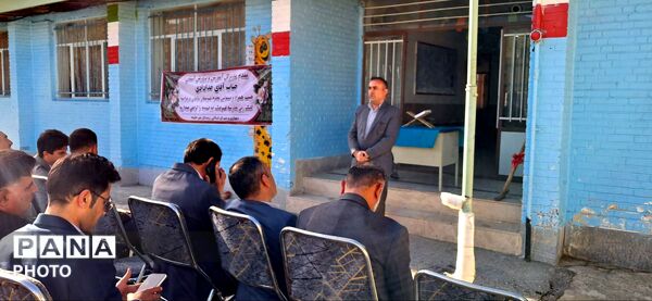 آیین کلنگ‌زنی مدرسه فرهنگ در چم‌خلیفه سامان
