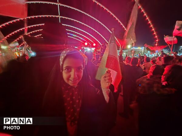 مراسم چهلم دانش‌آموزان شهید مدرسه شجره طیبه میناب در شهر تفت